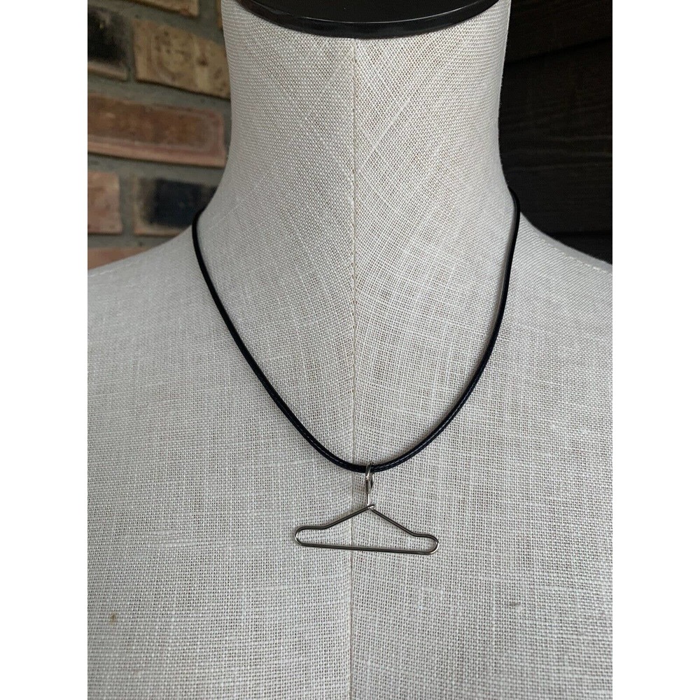 Pro Choice hanger faux leather 18” necklace